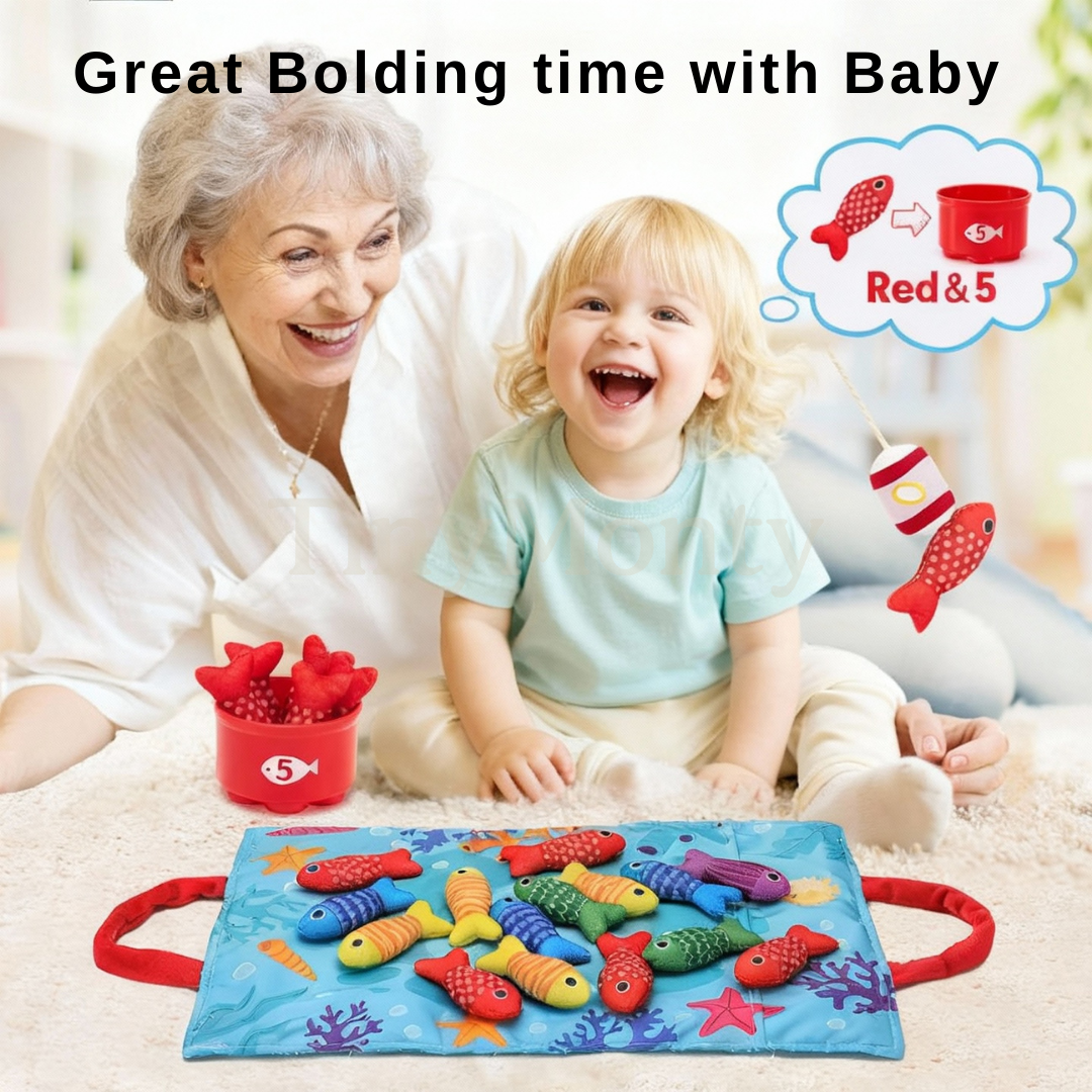 Montessori Cloth Fishing Game