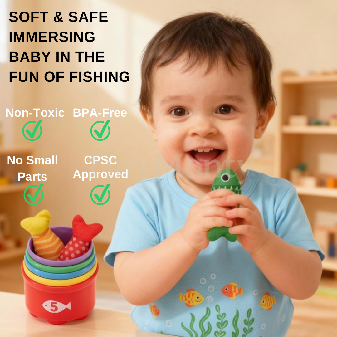 Montessori Cloth Fishing Game