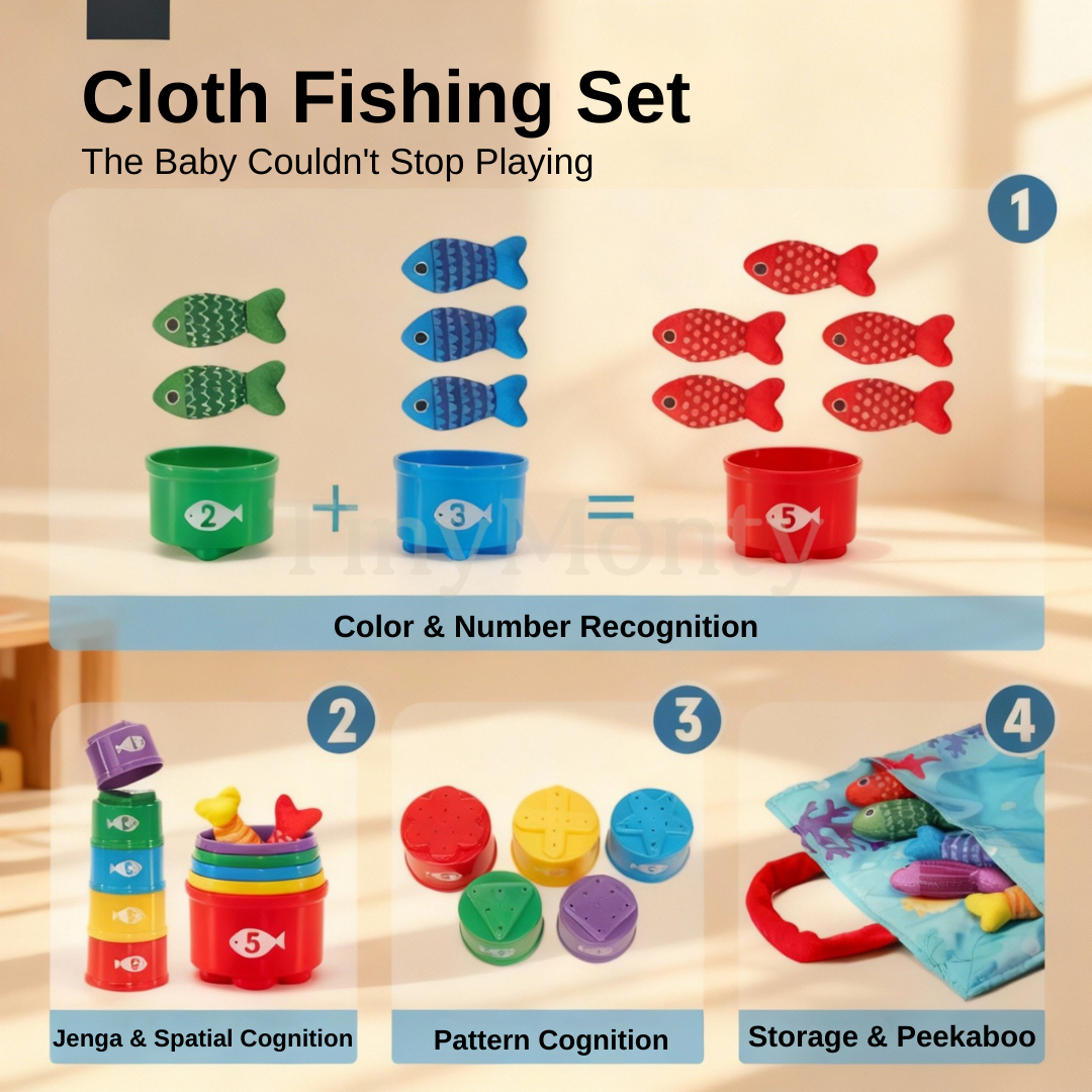 Montessori Cloth Fishing Game